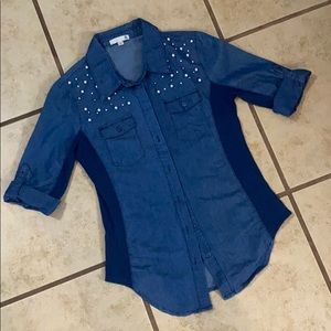 Chaqueta con perlas